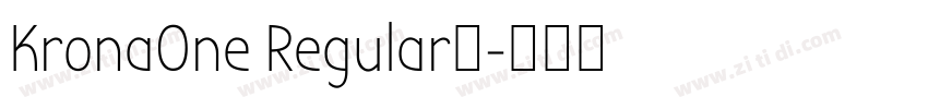 KronaOne Regular◆字体转换